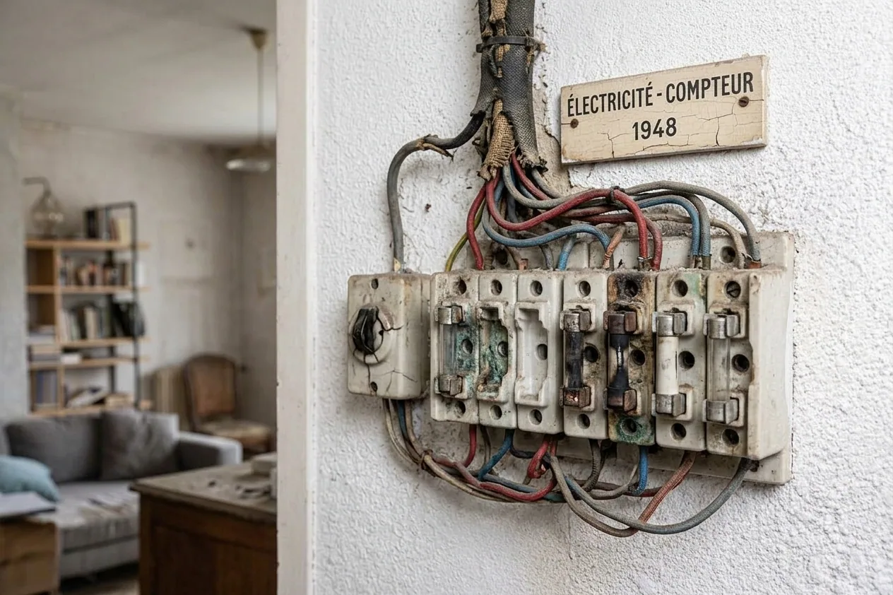 Diagnostic électrique obligatoire à Dammarie-les-Lys — avant (chantier 1)